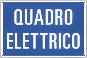 Cartello quadro elettrico