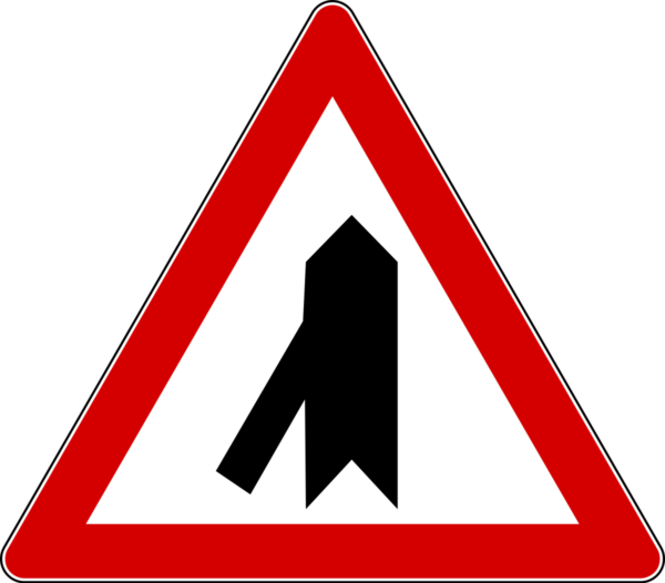 Segnale confluenza a sinistra