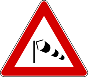 Segnale forte vento laterale