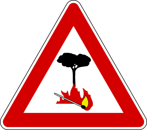 Segnale pericolo incendio
