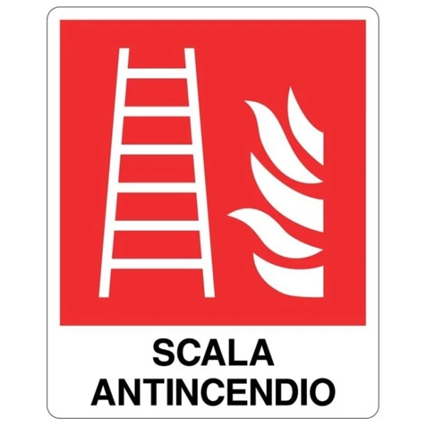 Cartello scala antincendio