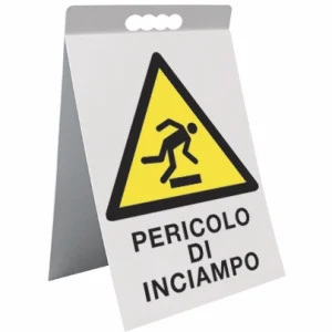 Cavalletto bifacciale in PVC Pericolo di inciampo