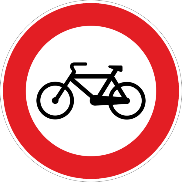 Segnale transito vietato alle biciclette