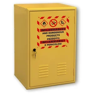 Armadio liquidi infiammabili componibile 1 ripiano con vasca di raccolta