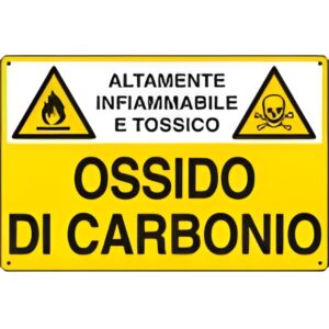 Cartello attenzione Ossido di Carbonio