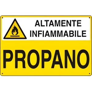 Cartello attenzione Propano