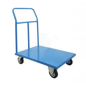Carrello con pianale 50x80 cm 4 ruote in gomma piena