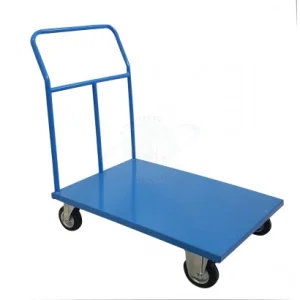Carrello con pianale 60x90 cm 4 ruote in gomma piena