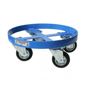 Base carrellata per fusti diametro 400 mm portata 300 Kg