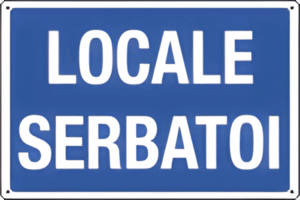 Cartello locale serbatoi