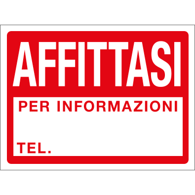 Cartello in polionda Affittasi