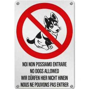 Cartello noi non possiamo entrare