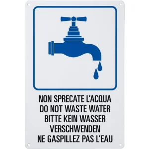 Cartello Non sprecate l'acqua