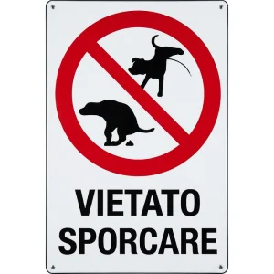 Cartello Vietato sporcare