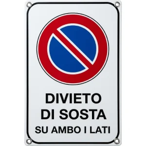 Cartello Divieto di Sosta su Ambo i Lati