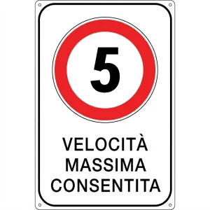 Cartello Velocità Massima Consentita