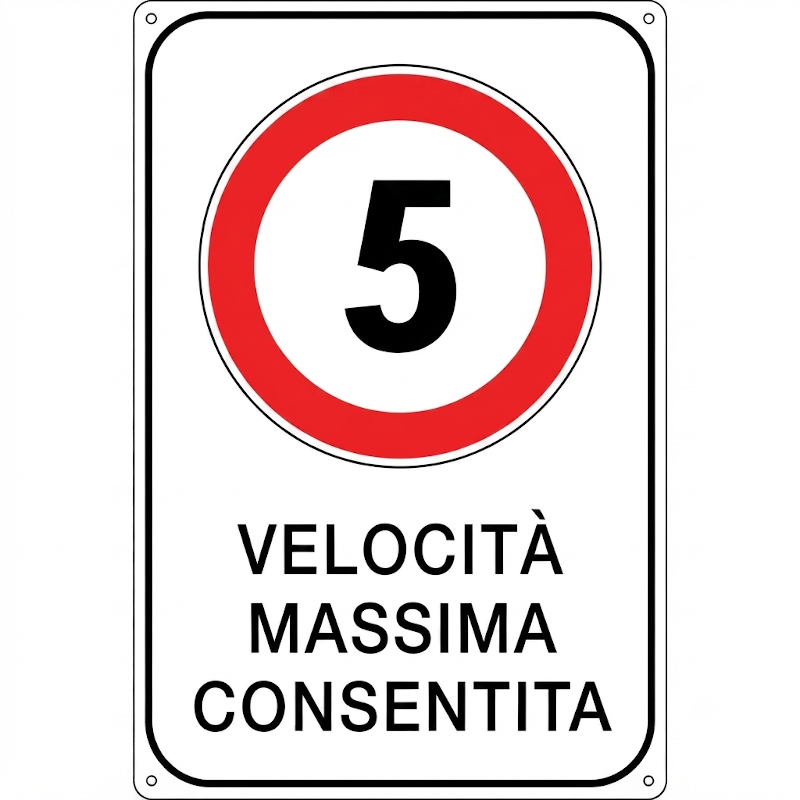 Cartello Velocità Massima Consentita