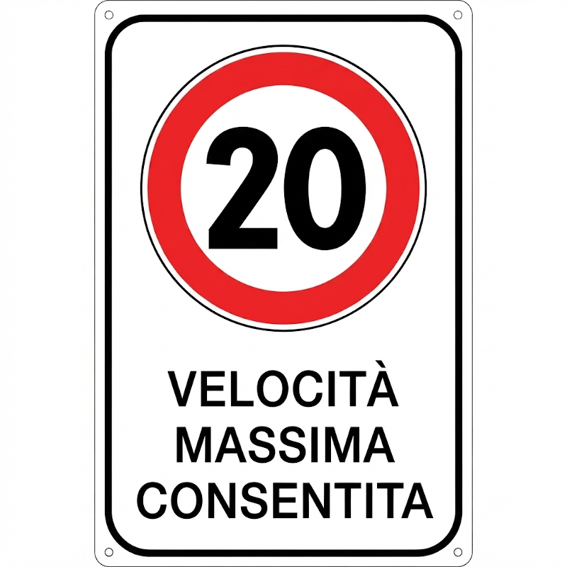 Cartello Velocità Massima Consentita