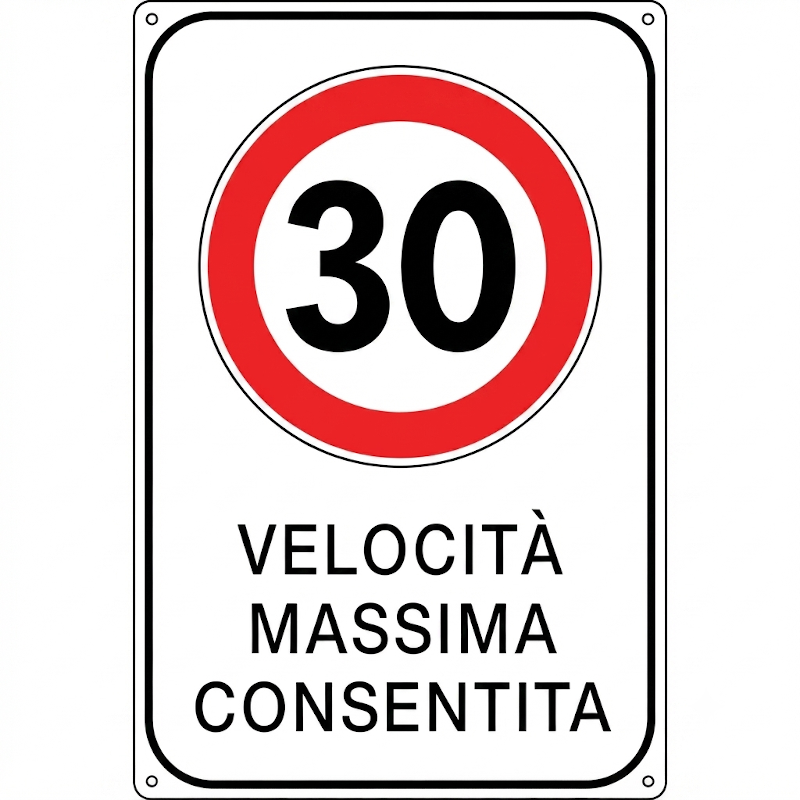 Cartello Velocità Massima Consentita