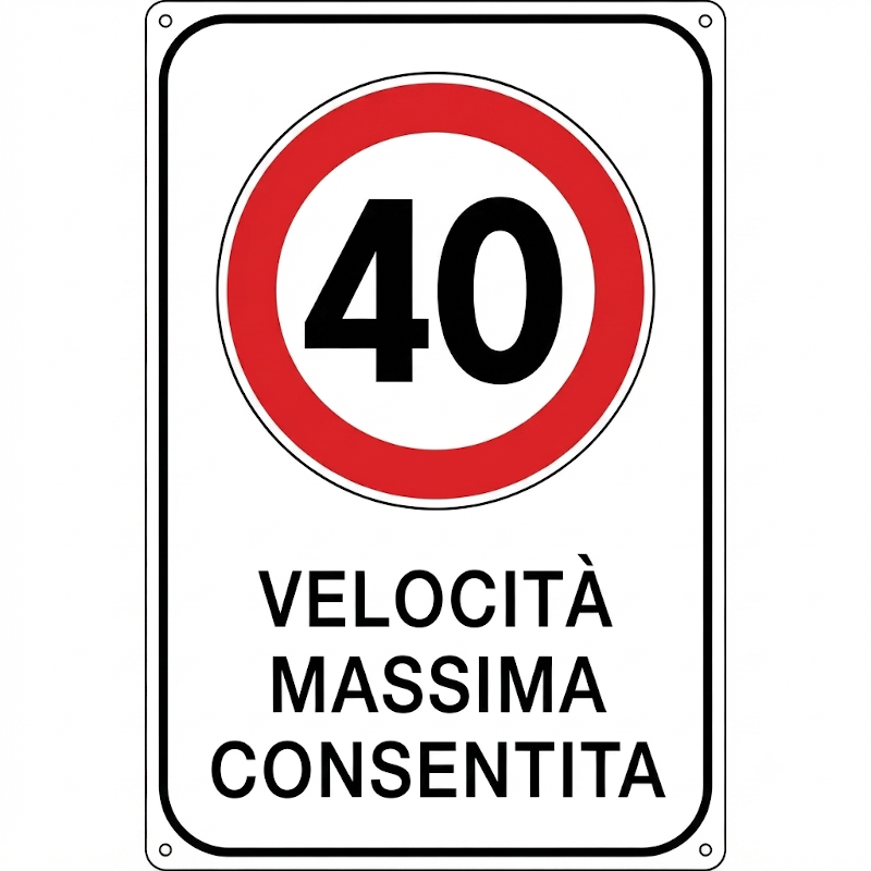 Cartello Velocità Massima Consentita