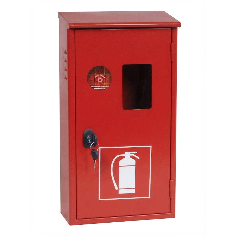 Cassetta porta estintore 2 kg in acciaio con serratura